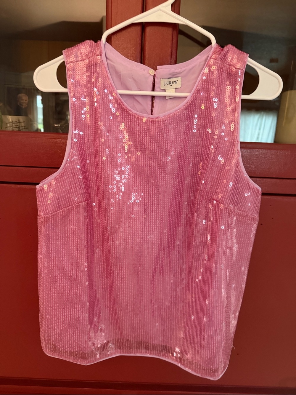 J. Crew Pink Sequin Sleeveless Camisole